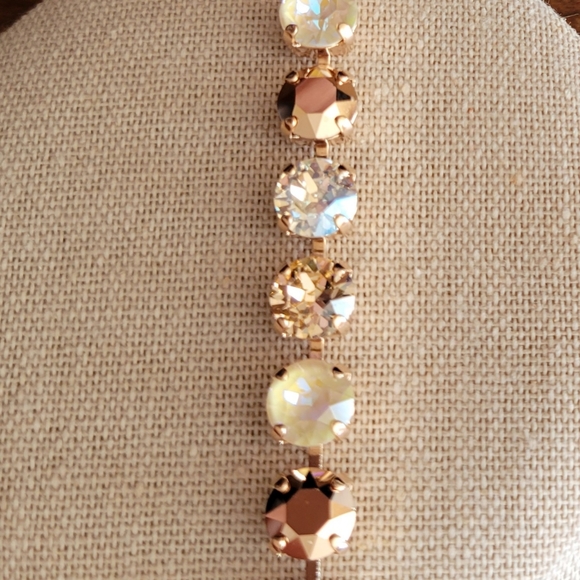 Austrian Crystal Tennis Bracelet in Rose Gold - Picture 5 of 11